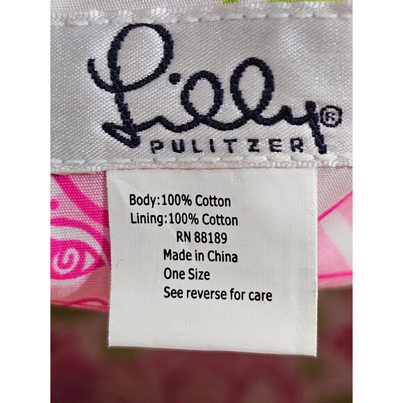 VINTAGE Lilly Pulitzer Pink Green XL Terrycloth Beach Bag Tote Purse Shopper GUC - Picture 4 of 12